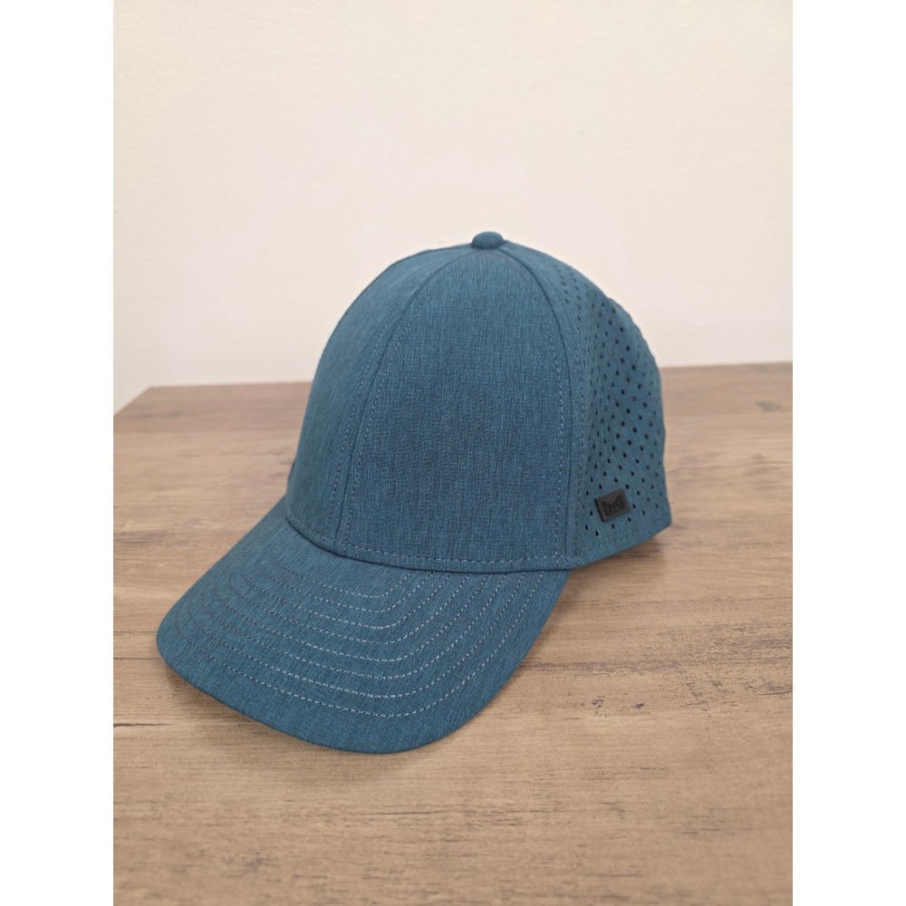 Melin A-Game Hydro Teal Blue Snapback Hat Water Resistant Perforated Cap Mens